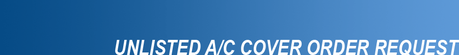 Air Conditioner Cover request form